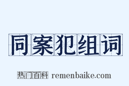 同案犯组词是什么意思的图片